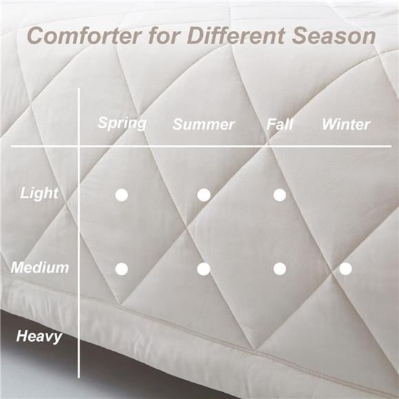 Quilt Queen Beige Lightweight Comforter Reversible Bedspread for All Season Soft - Picture 5 of 7